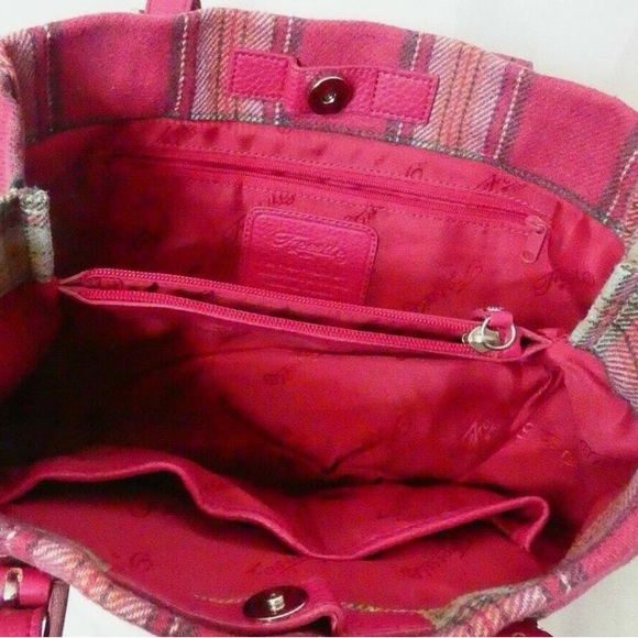 💖FOSSIL Plaid Pink Handbag💖 - Picture 12 of 14